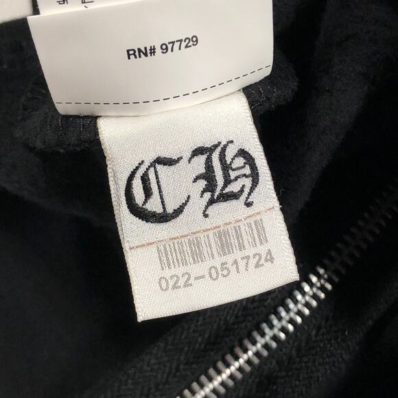 Chrome Hearts Kids Blue Scroll Zip Up Hoodie Sweater Black/Blue size 4T B33 - Picture 8 of 11